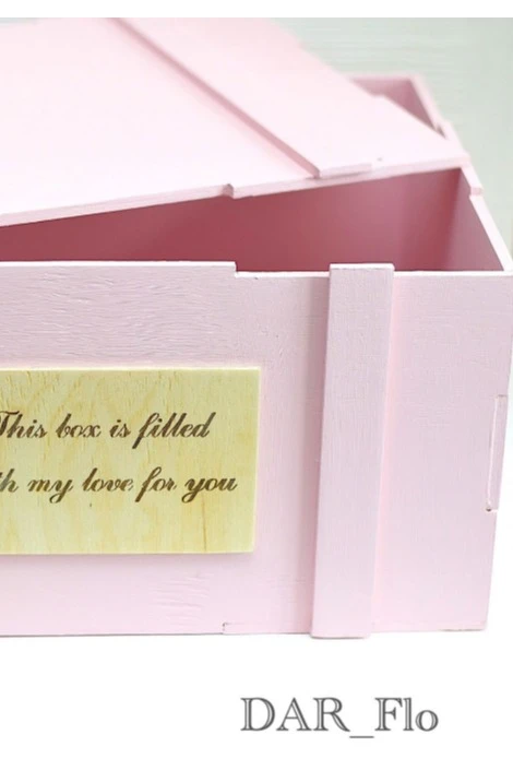 Деревянный ящик цветной, 40*30*20см