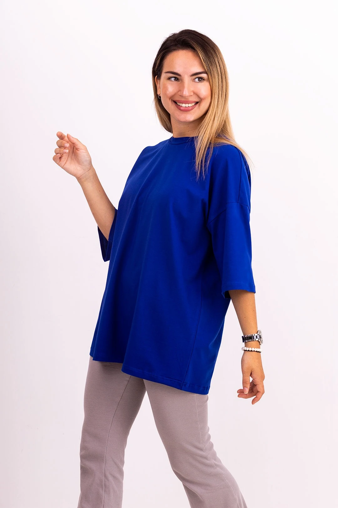 Футболка Ричмонд оверсайз унисекс однотонная (хлопок)#5