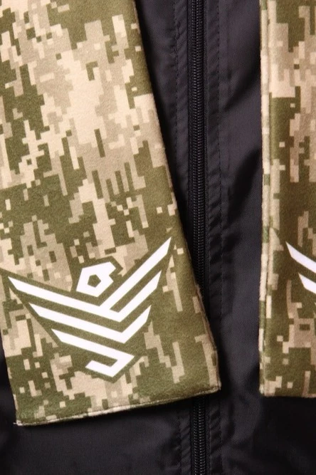 Шарф двухслойный утепленный 15х120 см, с полной запечаткой "Hacks"#2