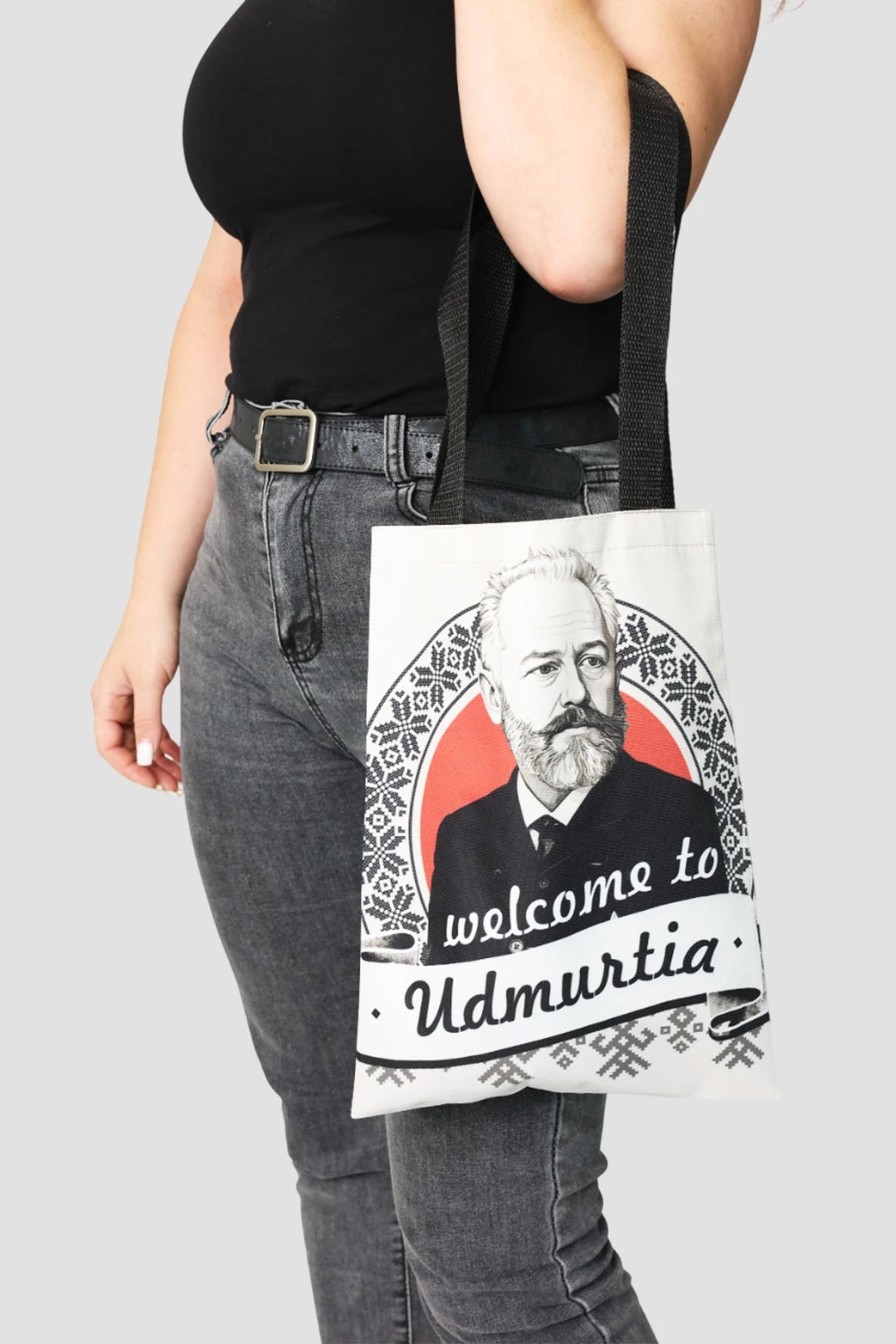 Купить сумку Бэлл из оксфорда 25х35 см, с принтом "Welcome to Udmurtia" Купить сумку Бэлл из оксфорда 25х35 см, с принтом "Welcome to Udmurtia"