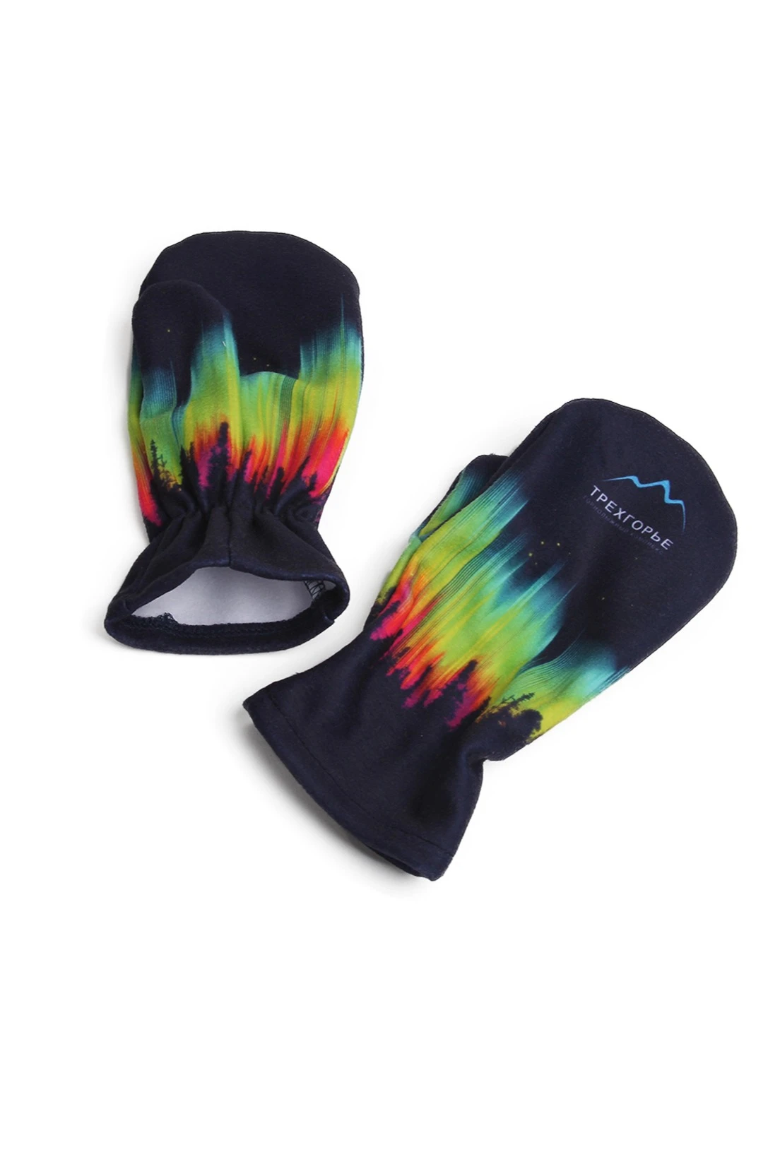 Варежки флисовые однослойные взрослые, с полной запечаткой#3