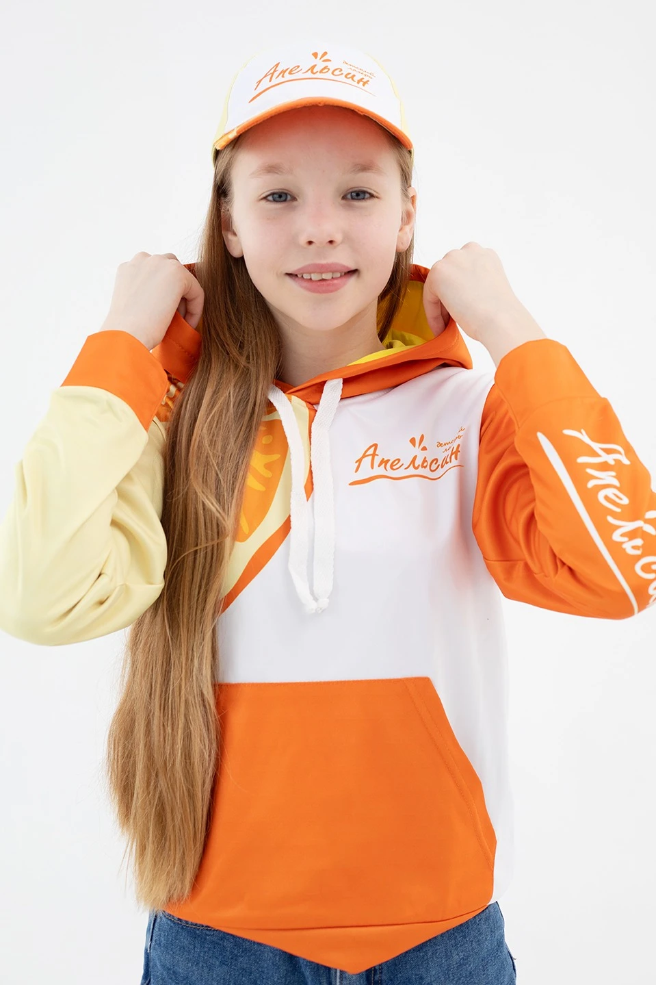 Бейсболка Стандарт детская с полной запечаткой (полиэстер) "Orange"#2 Бейсболка Стандарт детская с полной запечаткой (полиэстер) "Orange"#2