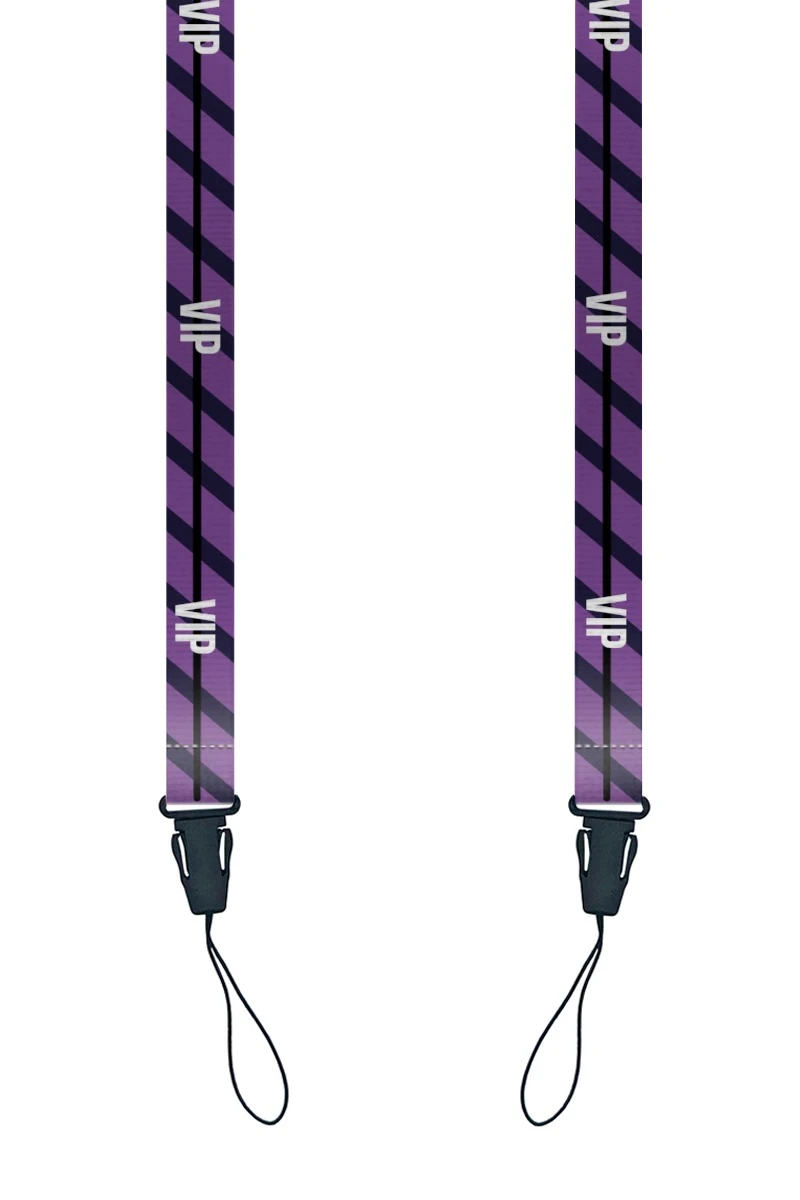 Купить ленту для бейджа репс ширина 2 см, с фастексом, с печатью "VIP"