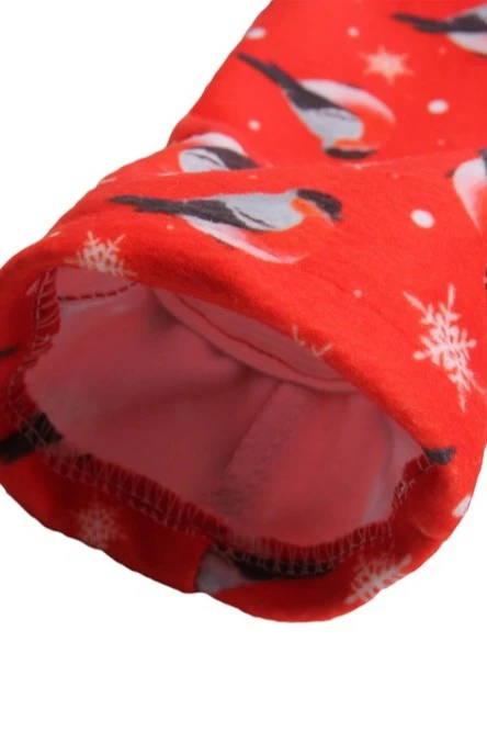 Купить варежки флисовые взрослые "Снегири"