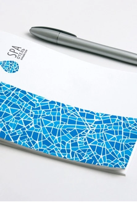 Блокнот фирменный А5 на скобе (20 листов без печати)#1