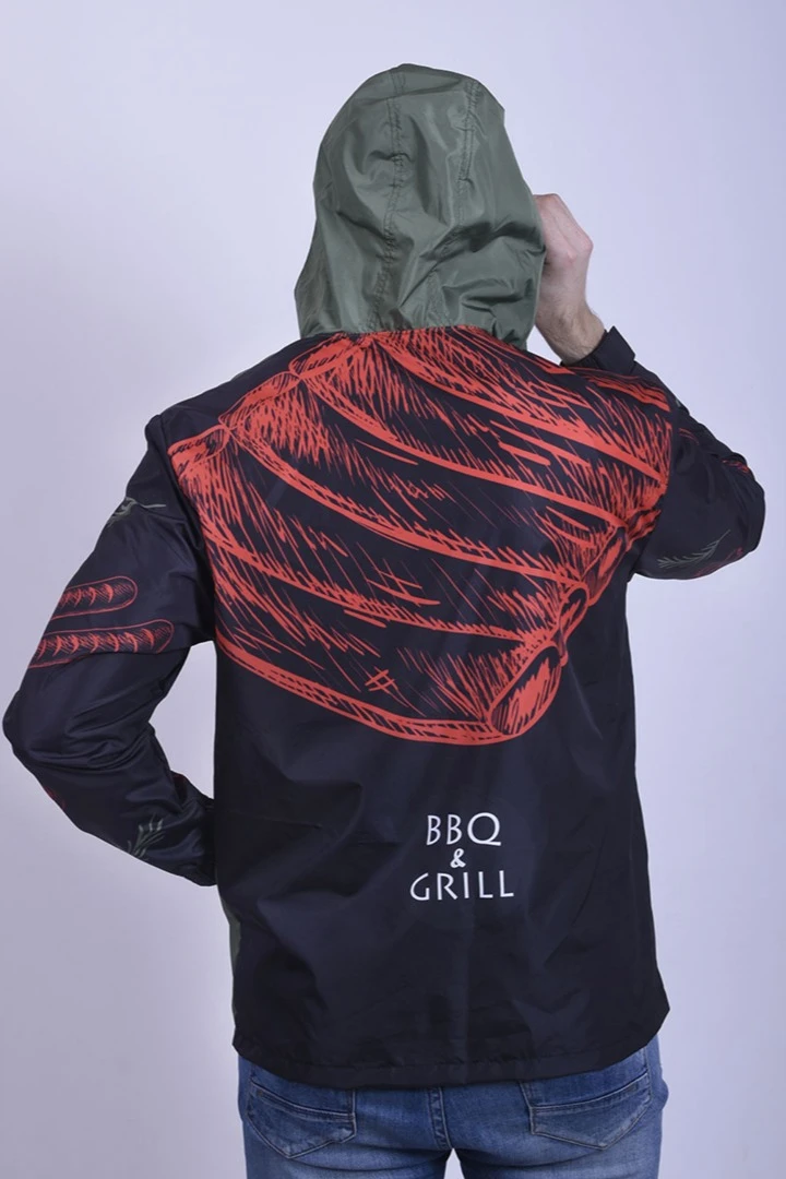 Ветровка Райдер унисекс с полной запечаткой "BBQ"#2 Ветровка Райдер унисекс с полной запечаткой "BBQ"#2