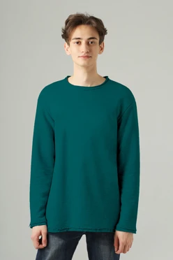 Купить толстовку Мартин из футера унисекс, однотонная темно-бирюзовая