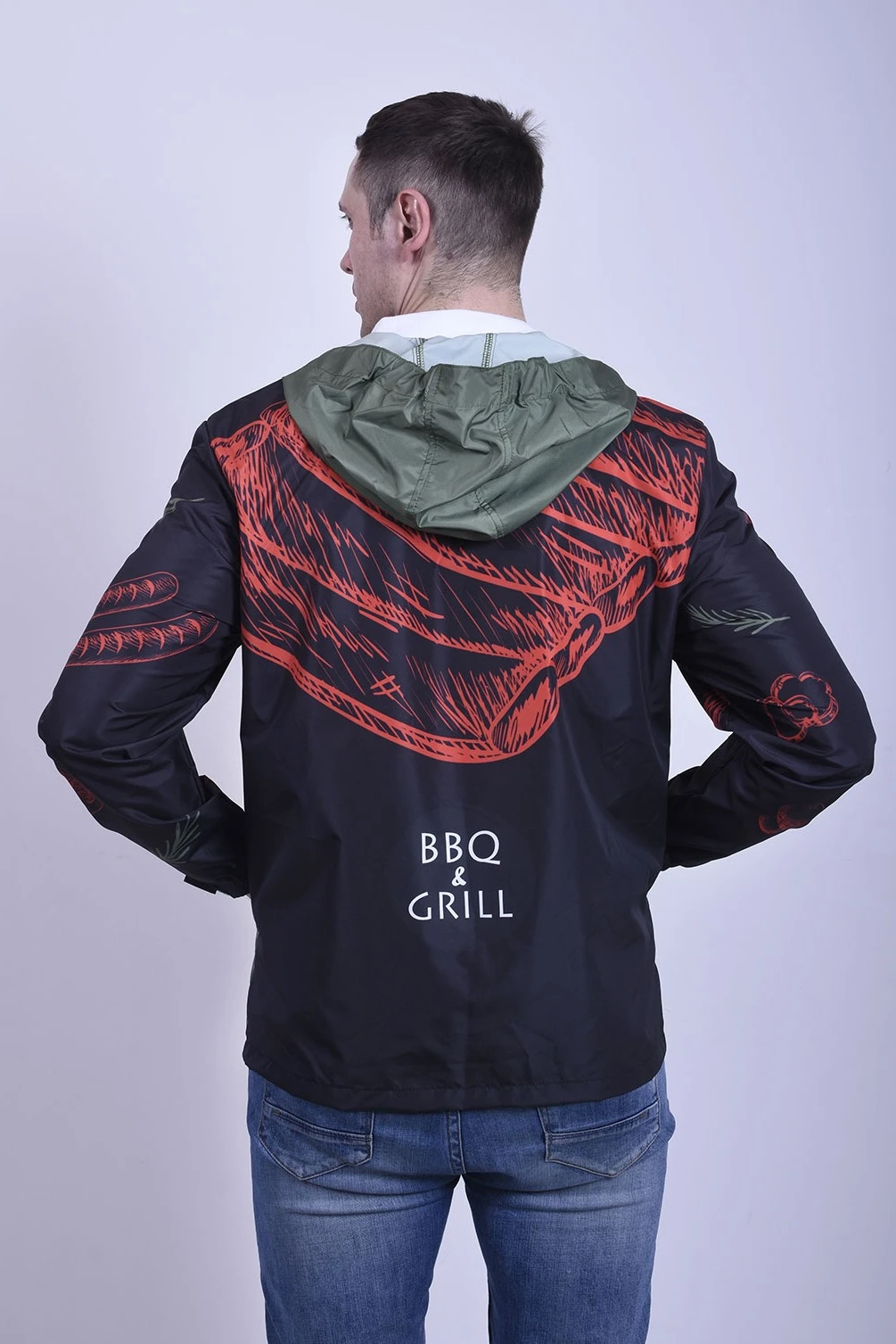 Купить ветровку Райдер унисекс "BBQ" Купить ветровку Райдер унисекс "BBQ"