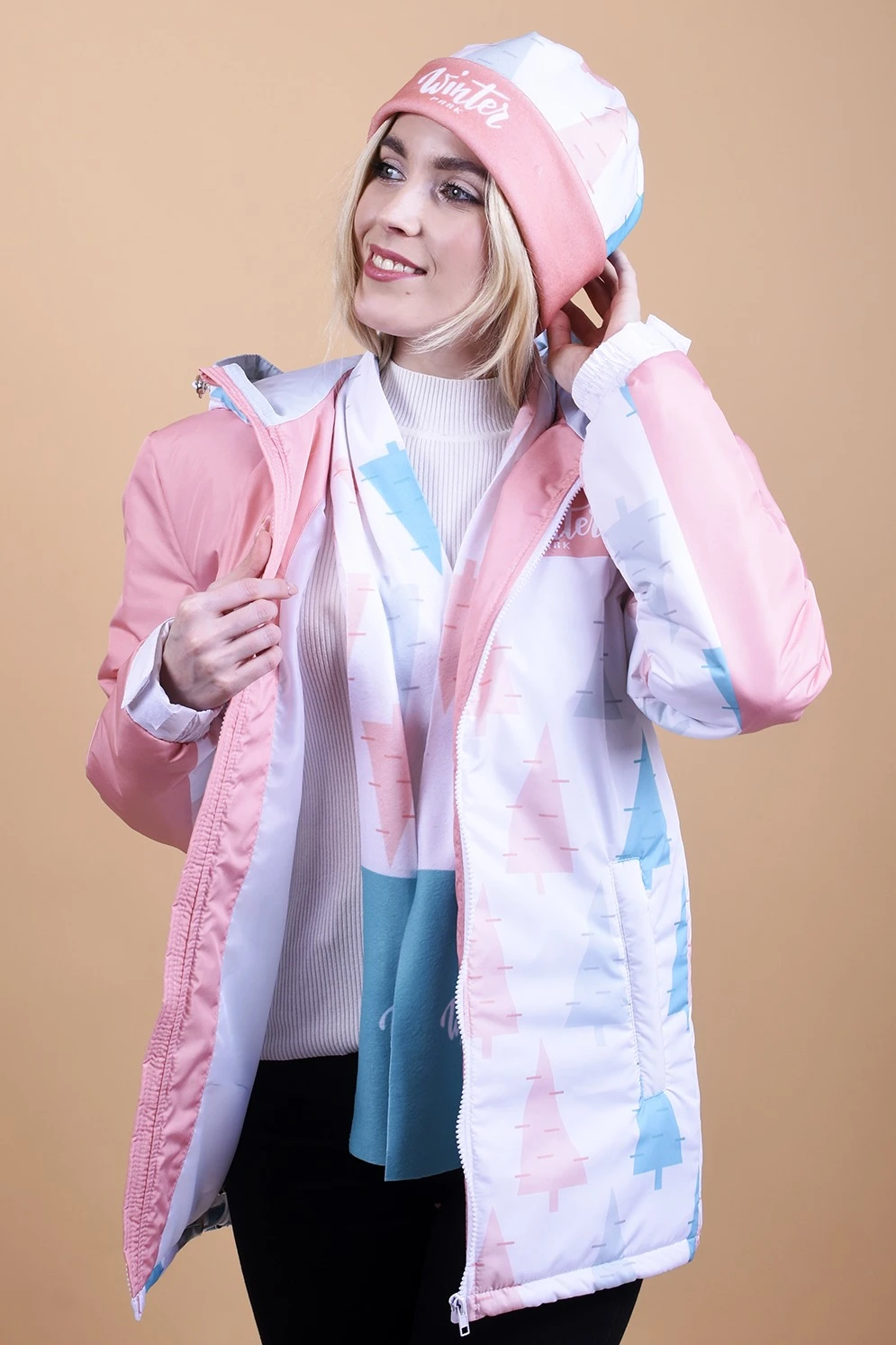 Купить куртку Норд, унисекс, с полной запечаткой "Winter park"