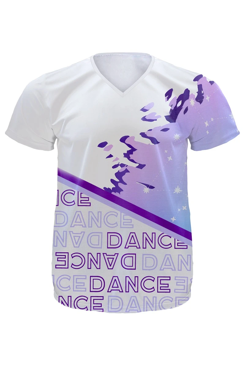 Купить футболку Спэйс V-ворот  унисекс с полной запечаткой (полиэстер)