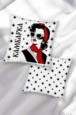 Купить подушку 40х40 см, с принтом "Kambarka"