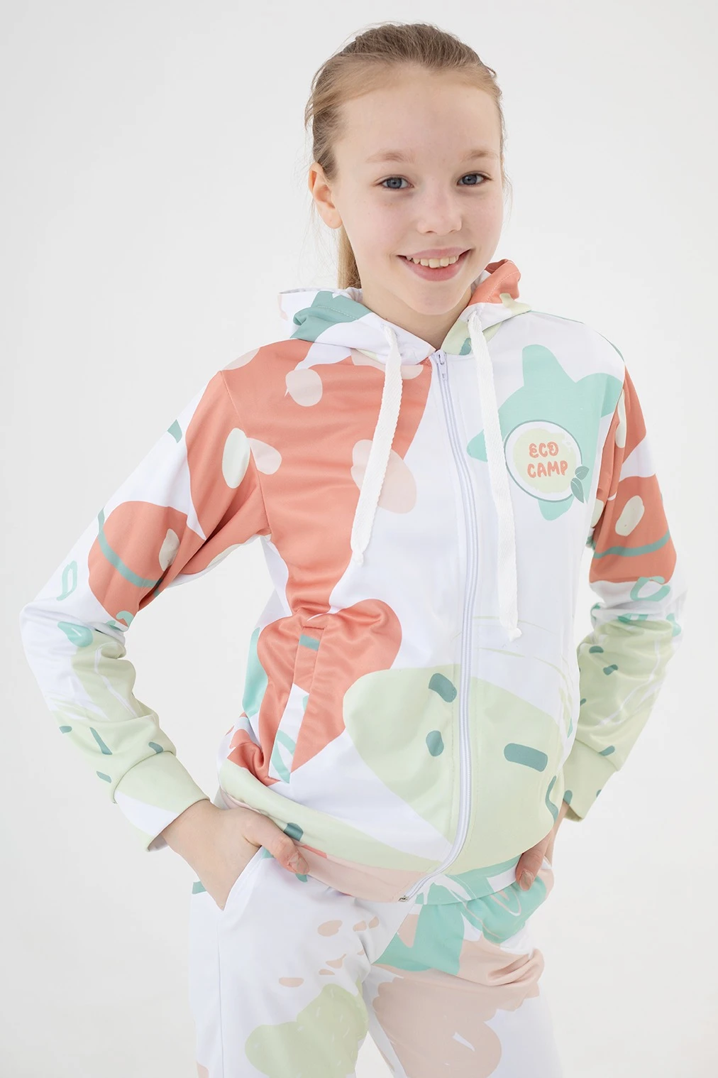 Купить балахон детский "Eco camp" с полной запечаткой Купить балахон детский "Eco camp" с полной запечаткой