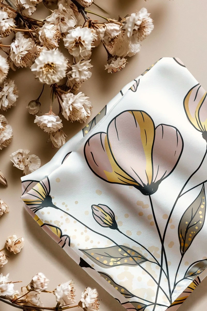 Купить платок Шанель 50х50 см, с полной запечаткой "Summer Breath" Купить платок Шанель 50х50 см, с полной запечаткой "Summer Breath"