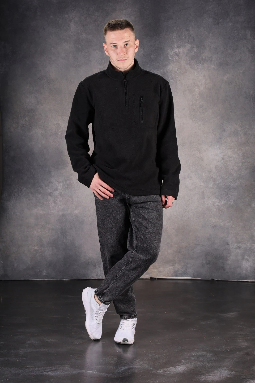 Толстовка Энди флисовая унисекс, однотонная#1 Толстовка Энди флисовая унисекс, однотонная#1