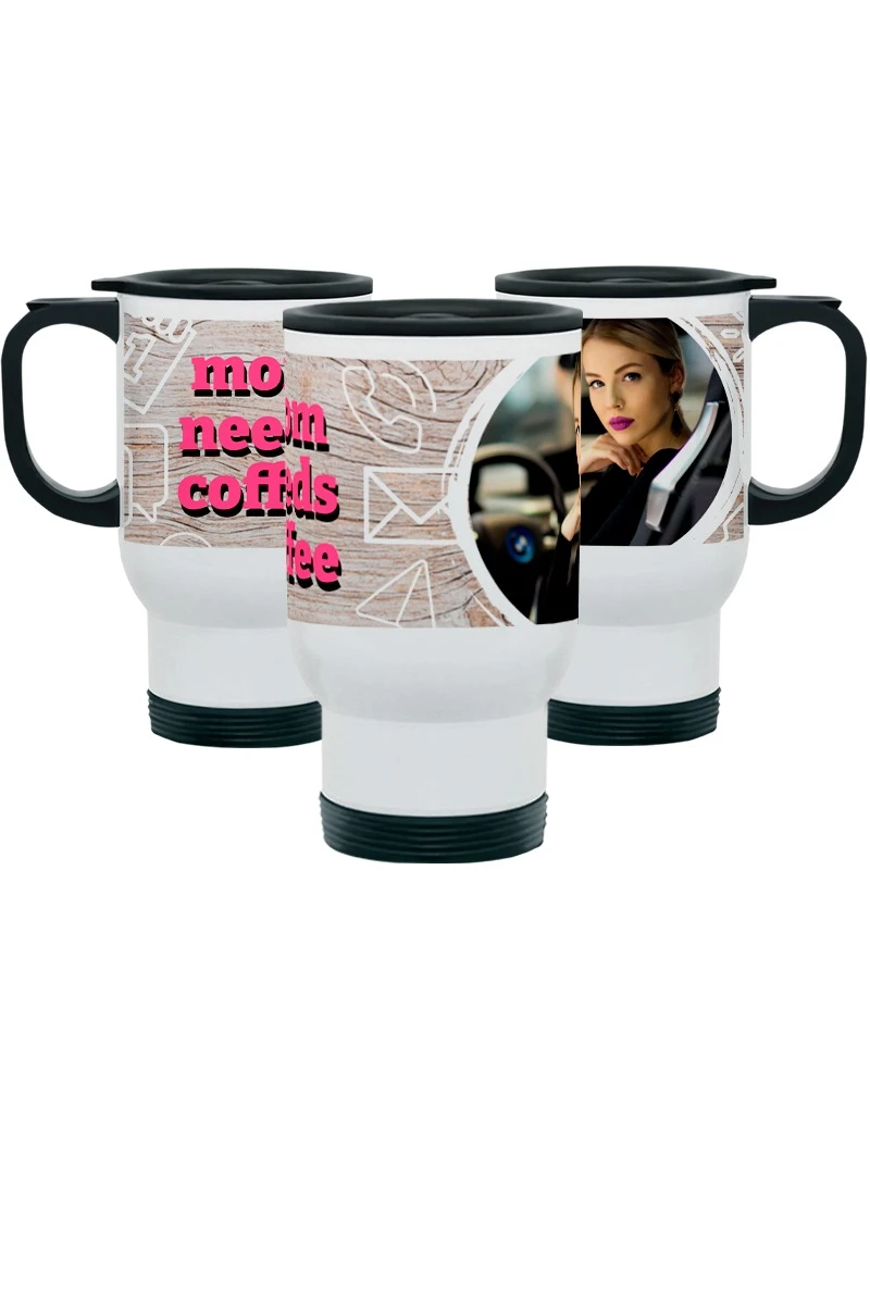 Купить термокружку с принтом "Mom needs coffee"