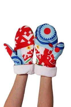 Купить варежки взрослые "Типография"