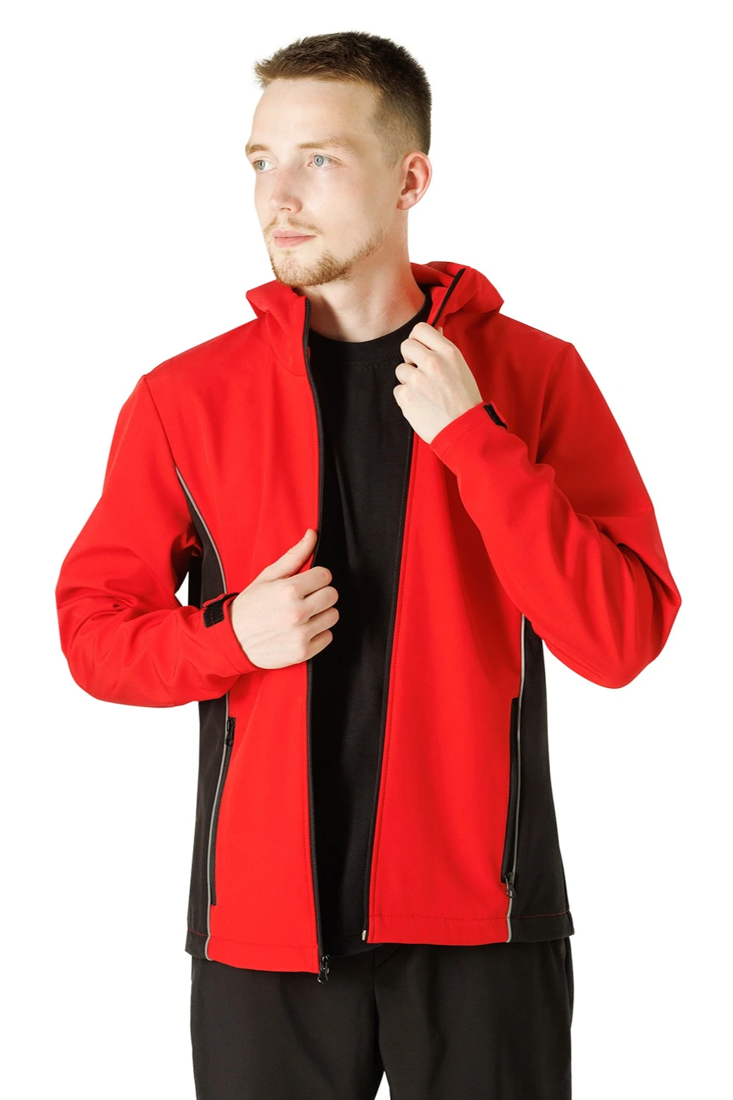 Ветровка Джаспер из софтшелла унисекс, однотонная#1