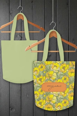 Купить сумку Кэмп из греты 32х36 см, с принтом "Tulys"