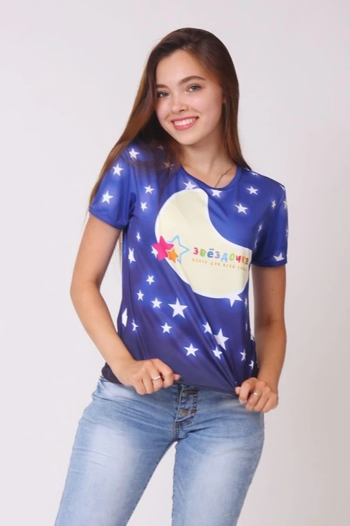 Футболка Гэлэкси О-ворот женская с полной запечаткой (полиэстер)#4