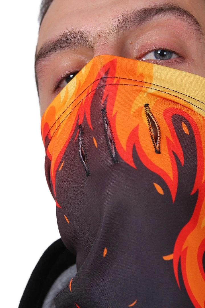 Бафф Айсберг однослойный взрослый, с принтом "Fire"#4 Бафф Айсберг однослойный взрослый, с принтом "Fire"#4