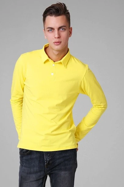 Купить лонгслив Поло Декстер Плюс унисекс лимонный