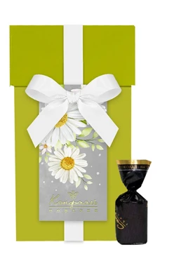 Конфеты мягкий грильяж в горьком шоколаде из коллекции Ромашковая романтика