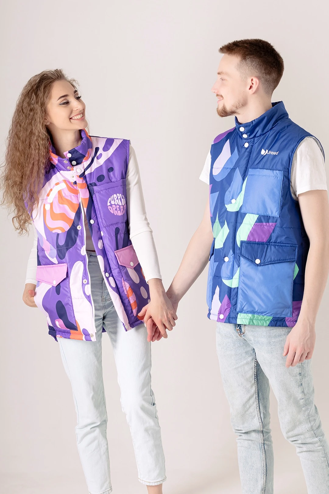 Жилет Хайк на синтепоне унисекс, с полной запечаткой "Ureed"#3 Жилет Хайк на синтепоне унисекс, с полной запечаткой "Ureed"#3