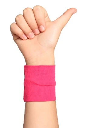 Купить напульсник трикотажный розовый детский 6х6 см