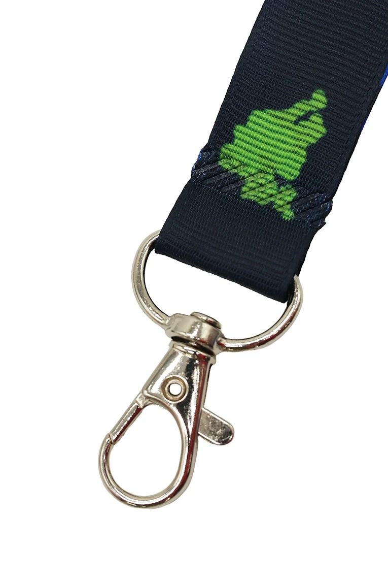 Лента для бейджа репс ширина 2,5 см, с двумя карабинами, с печатью#4