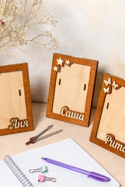 Деревянная фоторамка под фото 10х15 см