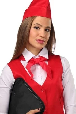 Косынка Лолла из шелка расцвечивания 60х60х90 см, однотонная красная#6