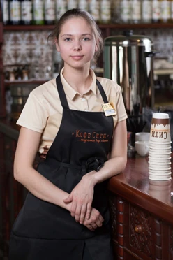 Фартук Капучино с разрезом, однотонный#2