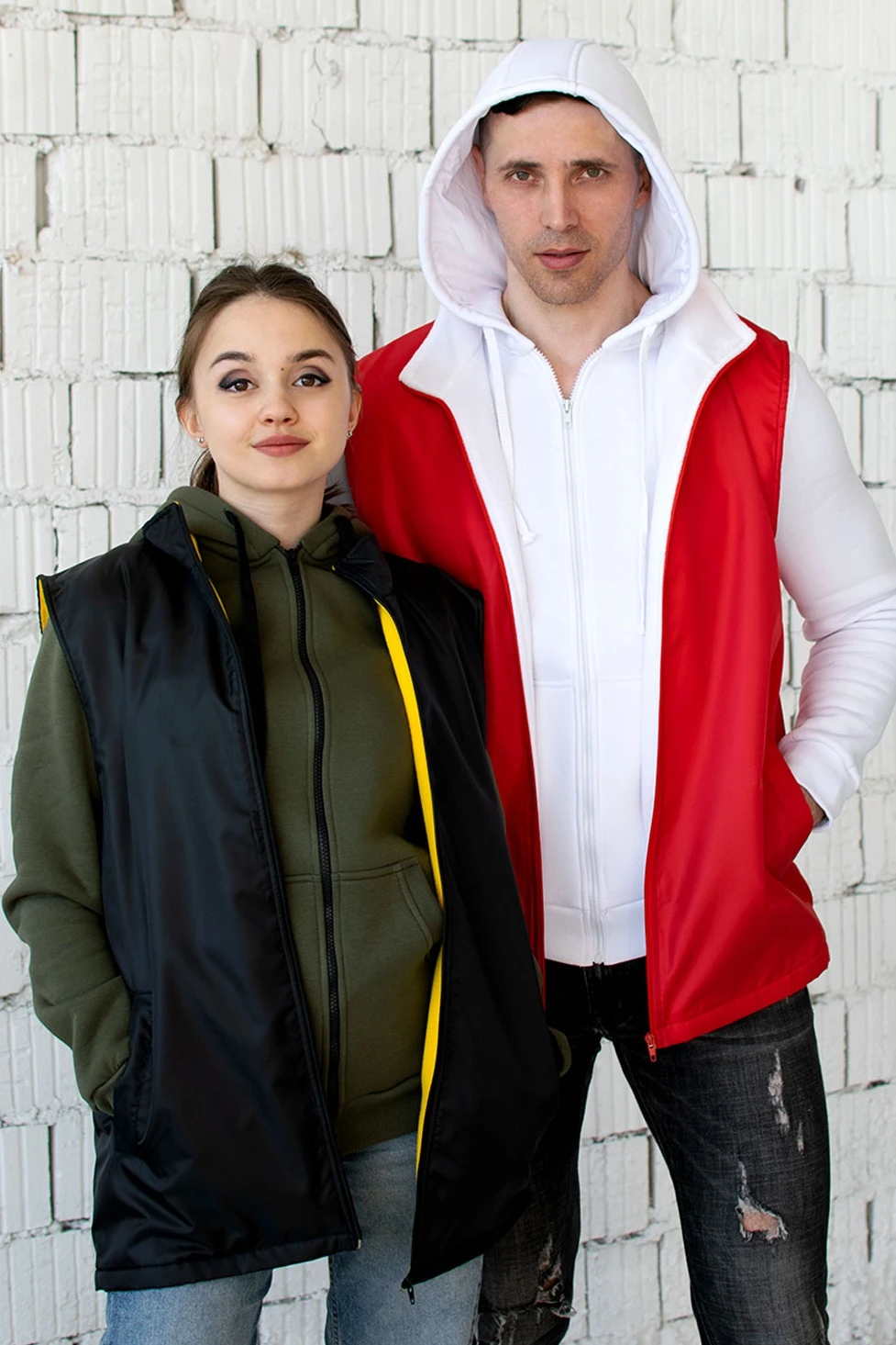 Жилет Райли с подкладом из флиса унисекс, однотонный#1