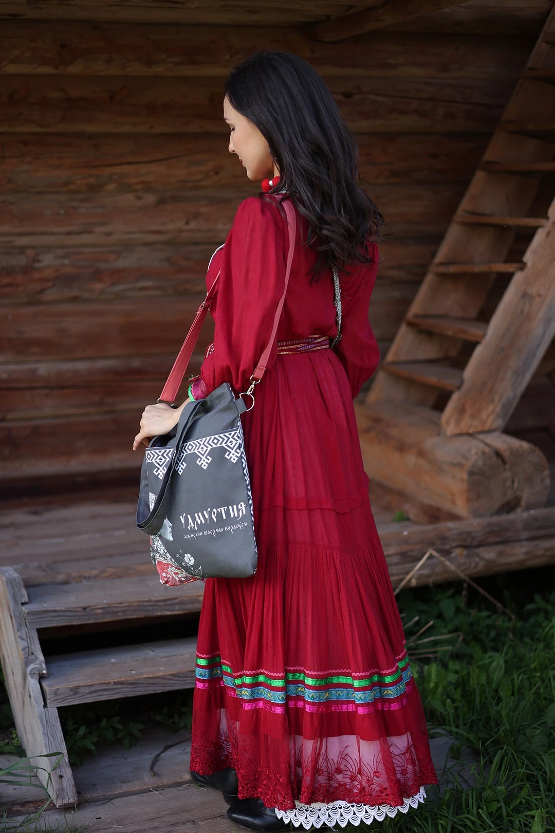 Сумка Эдит из саржи 33х38х4  см, с принтом "Udmurtia"#2