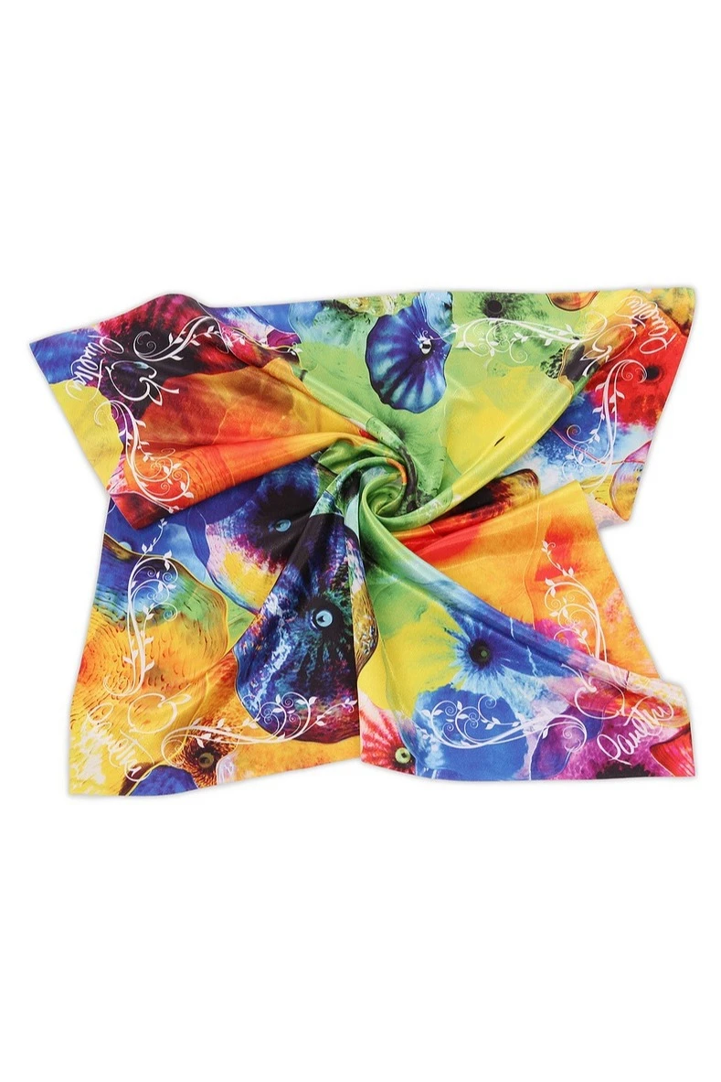 Платок Шанель 80х80 см, с полной запечаткой#5