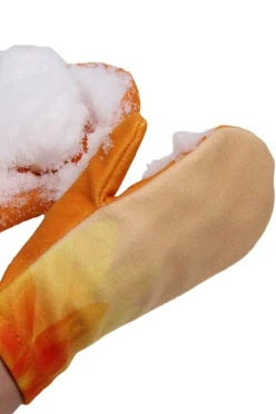 Купить варежки флисовые взрослые "Золотые лепестки"