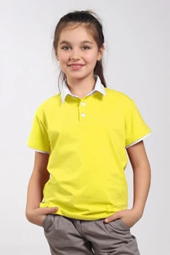 Купить футболку поло Найт детскую лимонную