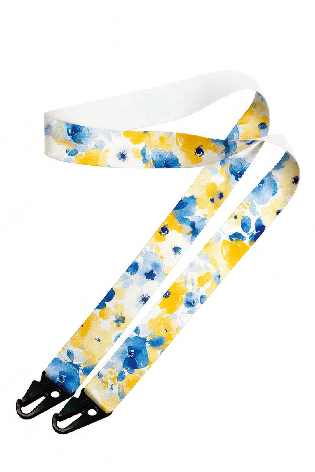 Купить ленту для бейджа атлас люкс ширина 2,5 см, с двумя карабинами, с печатью