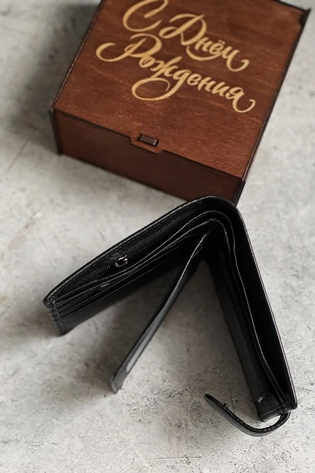 Кошелек из натуральной кожи с гравировкой#2