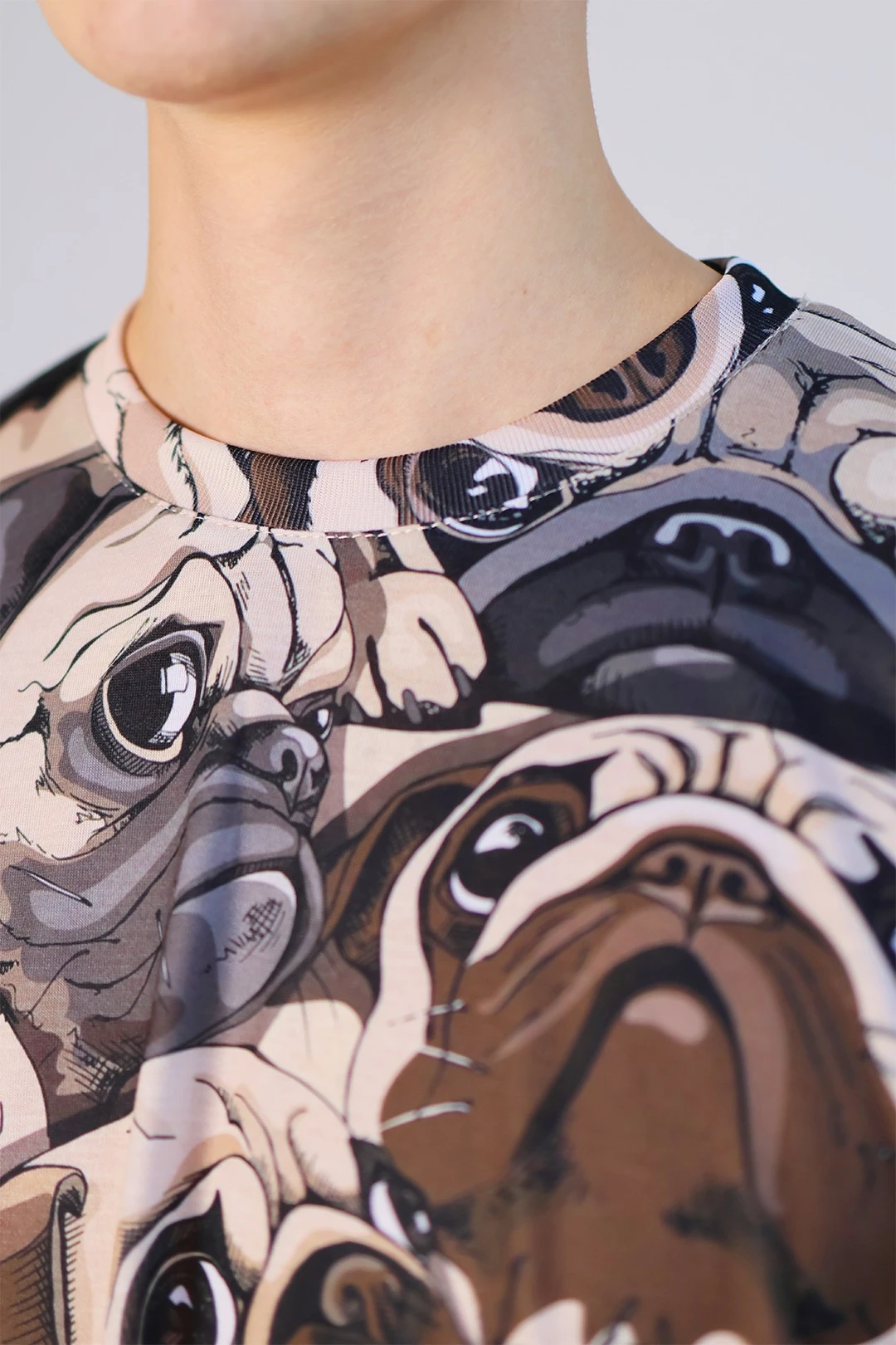 Футболка Макс оверсайз унисекс из кулирки с полной запечаткой "Dog"#3 Футболка Макс оверсайз унисекс из кулирки с полной запечаткой "Dog"#3