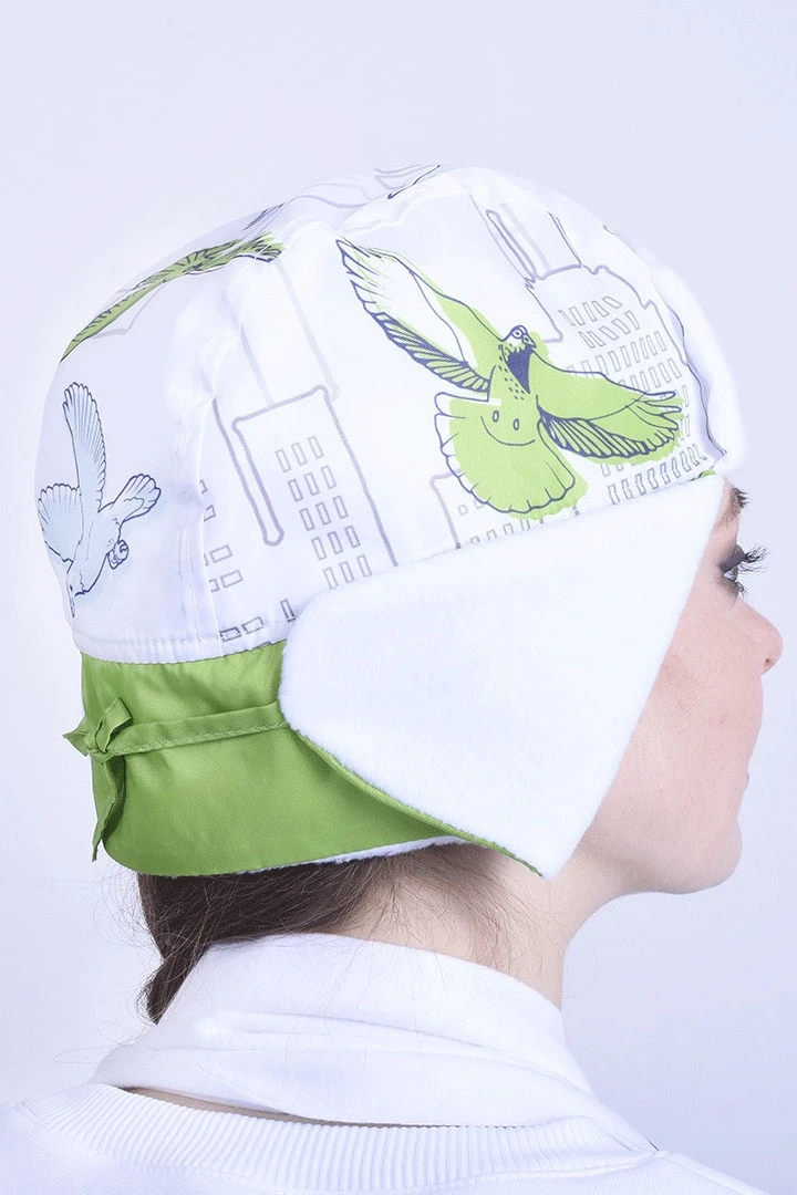 Купить шапку-ушанку Винтер на флисе взрослую "Birds" Купить шапку-ушанку Винтер на флисе взрослую "Birds"