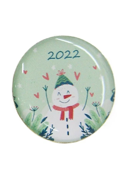 Купить значок заливной Круг диаметром 15 мм, с печатью