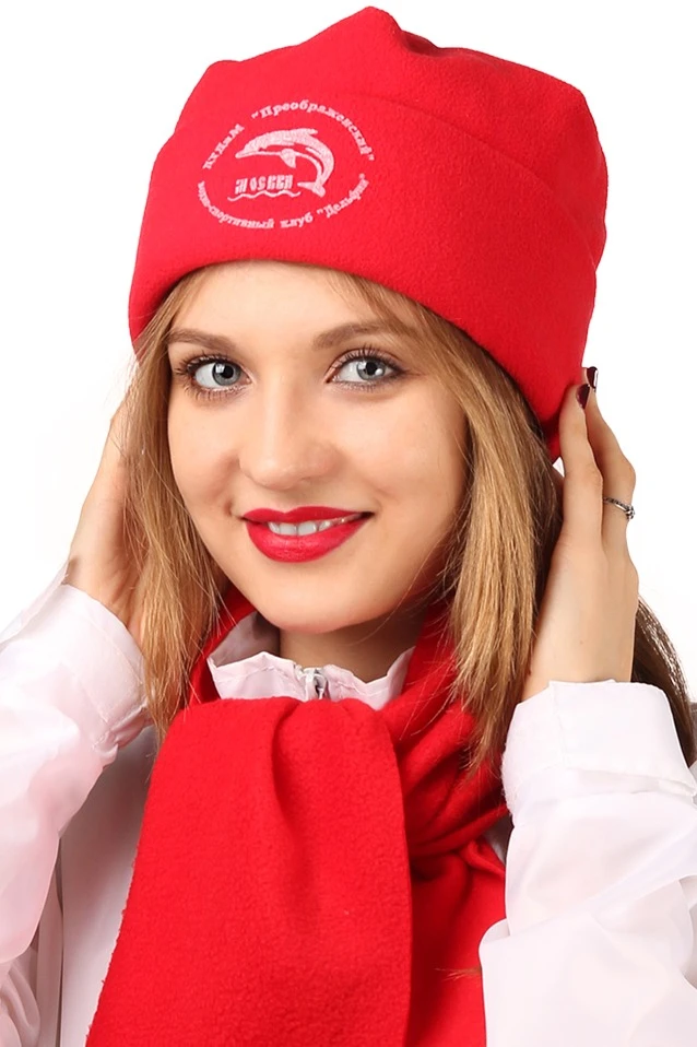 Шапка Вэст флисовая двухслойная взрослая, однотонная#5 Шапка Вэст флисовая двухслойная взрослая, однотонная#5