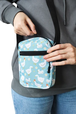 Купить сумку-мессенджер Ризе, с полной запечаткой "Fine goose"