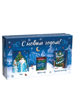 Набор с чаем, горячим шоколадом и мёдом с вашим индивидуальным дизайном и логотипом