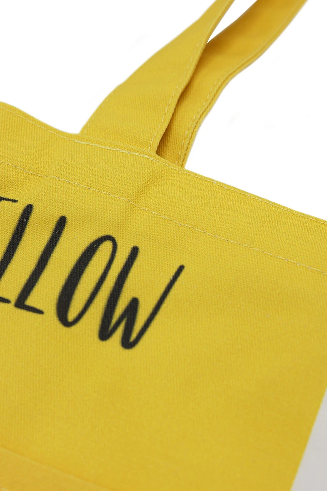 Сумка Эдит из саржи 33х38х4 см, печать с двух сторон "Yellow White"#4