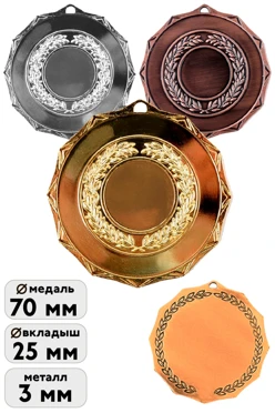 Купить Медаль металлическую МК202 70мм
