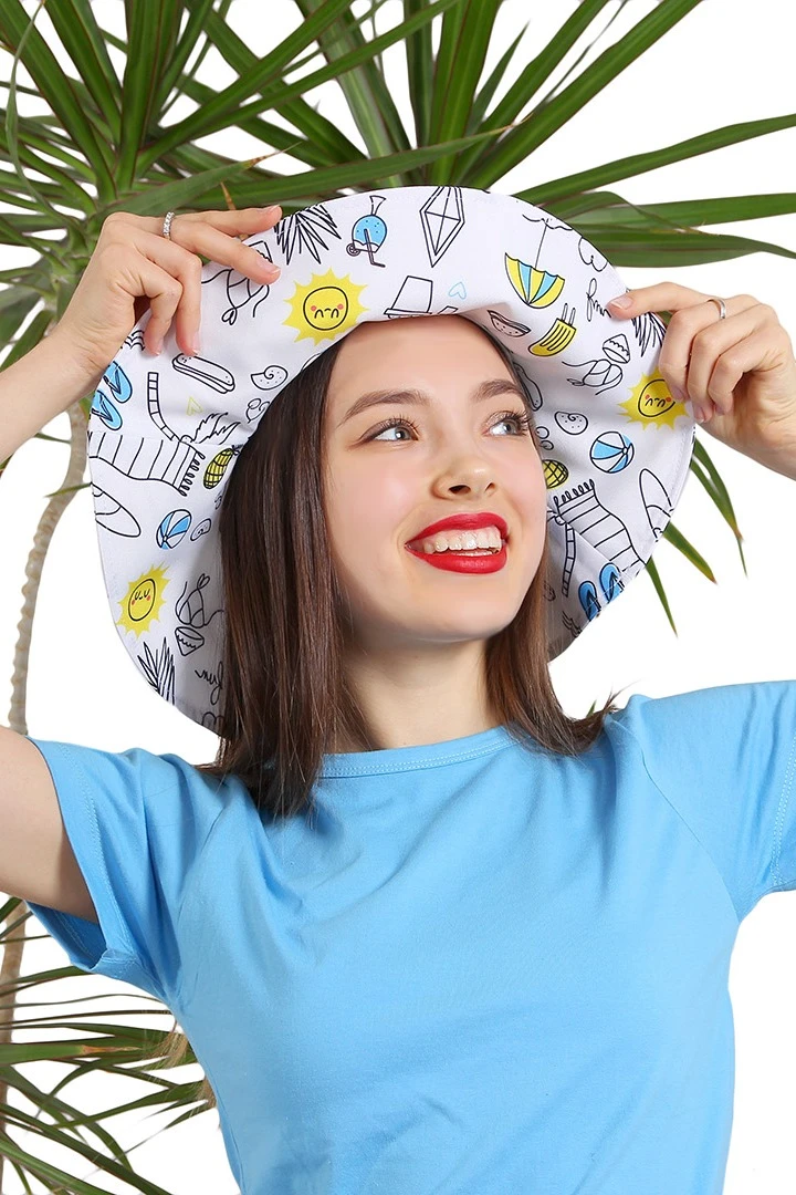 Панама Эквадор с широкими полями, с полной запечаткой "Beach Pub"#2 Панама Эквадор с широкими полями, с полной запечаткой "Beach Pub"#2