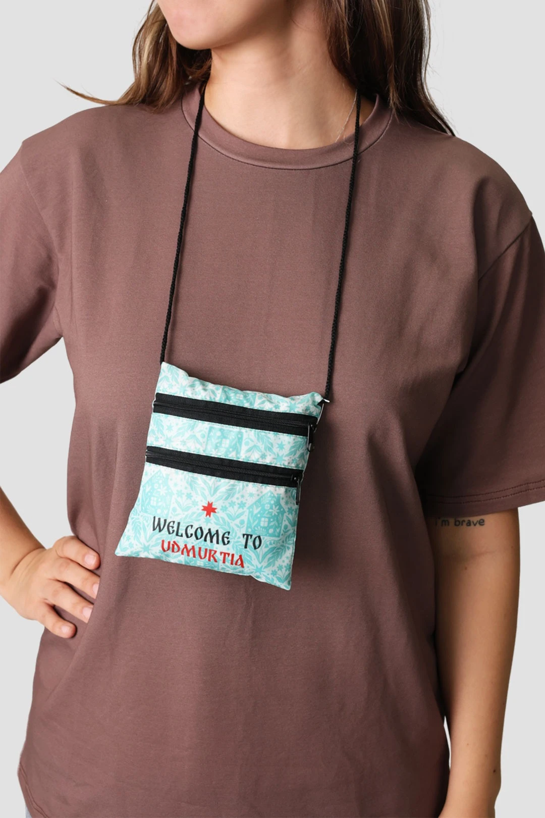 Купить нагрудный кошелек Делси 13х15 см, с принтом "Udmurtia"