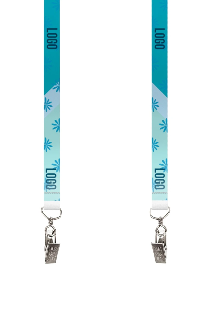 Купить ленту для бейджа атлас ширина 1,5 см, с клипсой, с печатью "Cold"